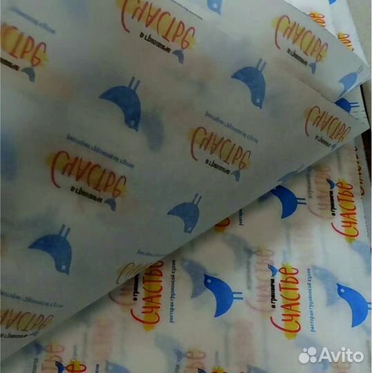 Тишью калька с печатью логотипов или принтов