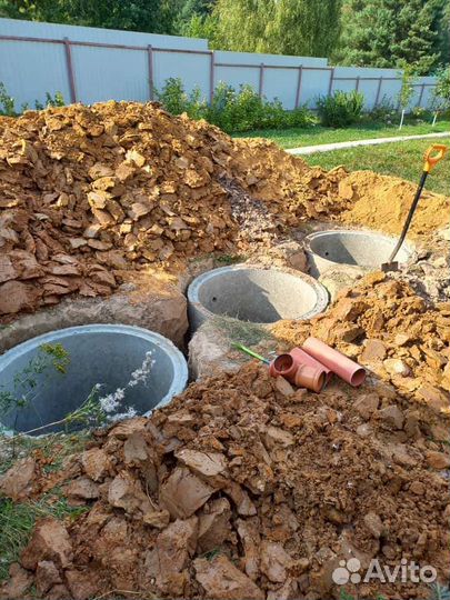 Септик из бетонных колец. Под ключ