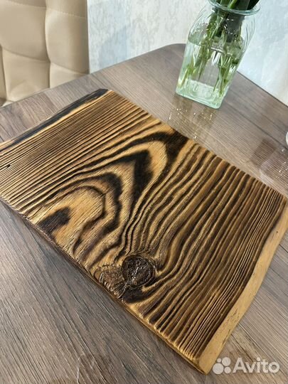 Поднос ручная работа дерево обжиг