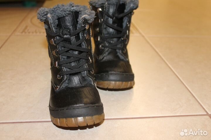 Ботинки детские для мальчика на меху 25 размер
