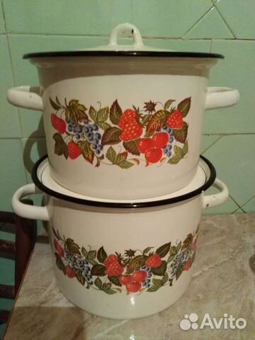 Кастрюля эмалированная новая