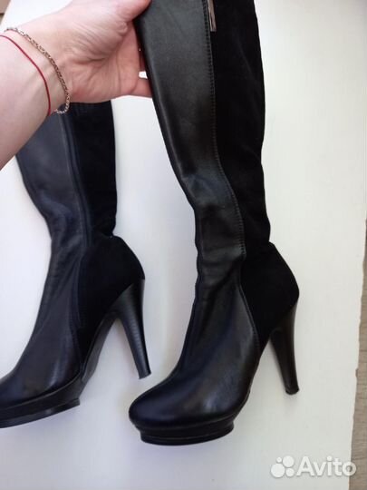 Сапоги женские натуральная кожа размер 35 36