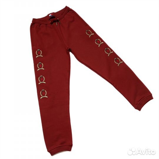 Бордовые спортивные штаны для мужчин Tommy Jeans