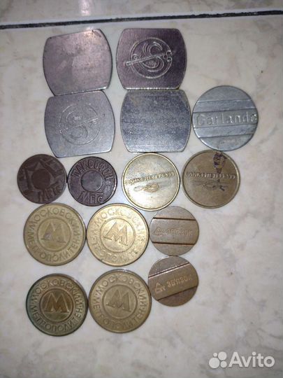 Жетоны, монеты, банкноты ссср, России, иностранные