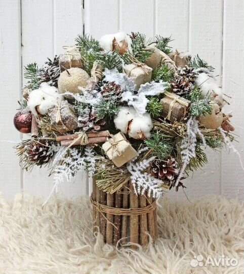 Новогодние композиции букеты