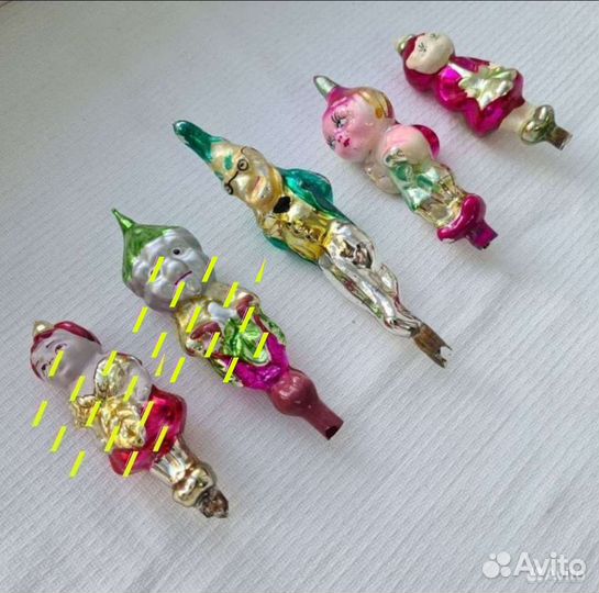 Елочные игрушки СССР из набора 