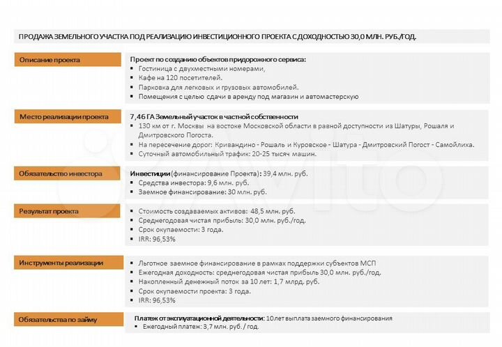 Участок 7,5 га (СНТ, ДНП)