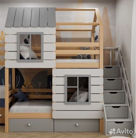 Детская кровать из массива дерева