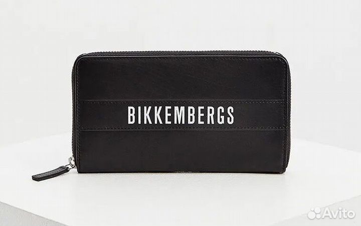 Bikkembergs кошелек клатч черный кожа