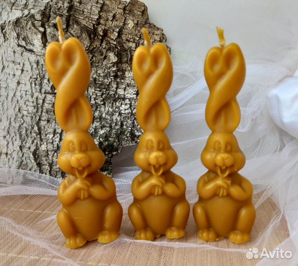 Свеча восковая зайчик