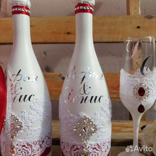 Свадебные бокалы для шампанского