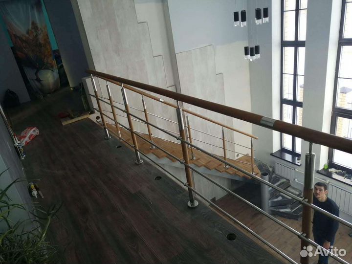 Комбинированные ограждения из нержавеющей стали