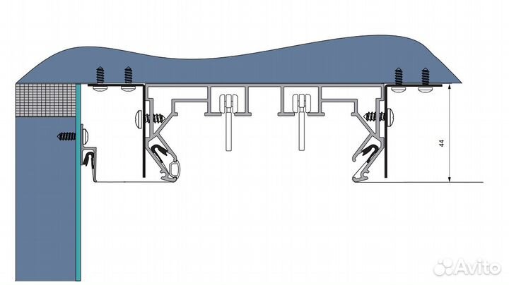 Гардина двухрядная