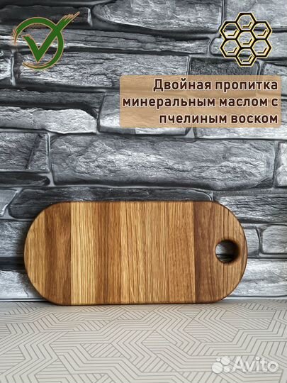 Торцевая разделочная доска из дуба 