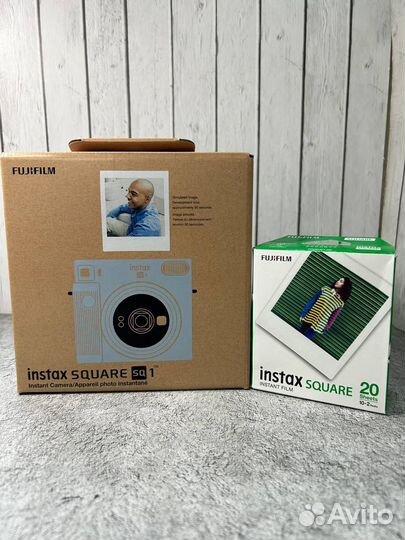 Instax Square SQ1-Белый,Голубой+Картридж