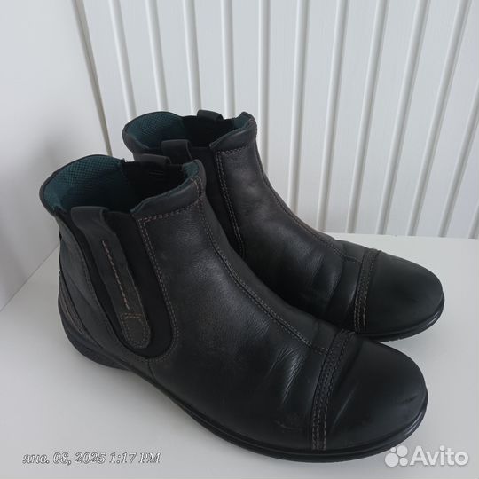 Ботинки демисезонные ecco 37 натуральная кожа