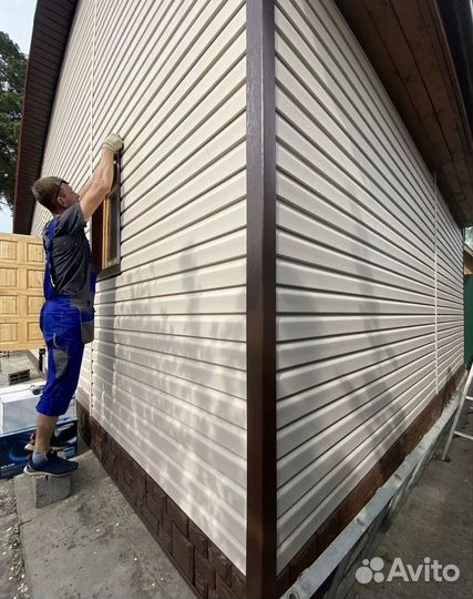 Фасадные работы Монтаж сайдинга панелей Утепление