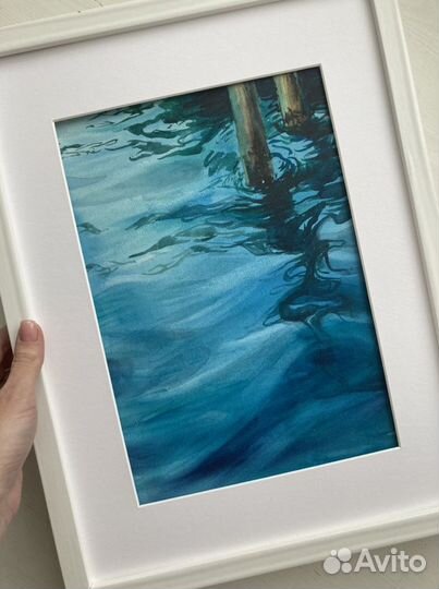 Картина акварель море