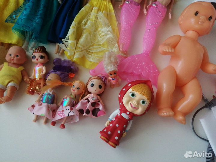 Кукла, много кукол, барби, пупсы, мебель для кукол