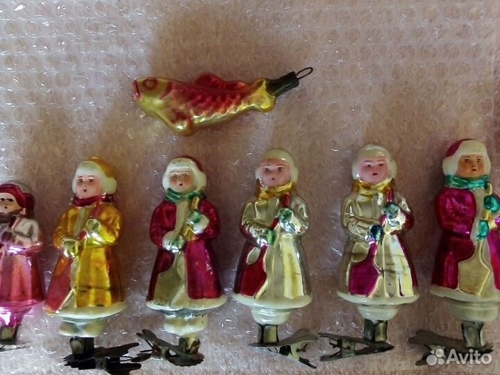 Елочные игрушки СССР Мальчик с лопатой