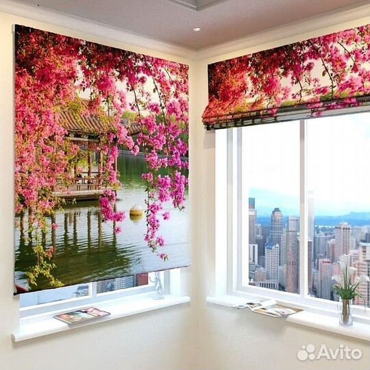 Римские шторы с электроприводом на заказ