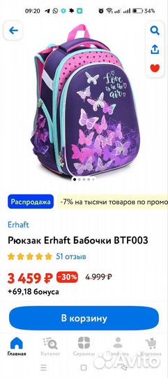 Рюкзак школьный erhaft