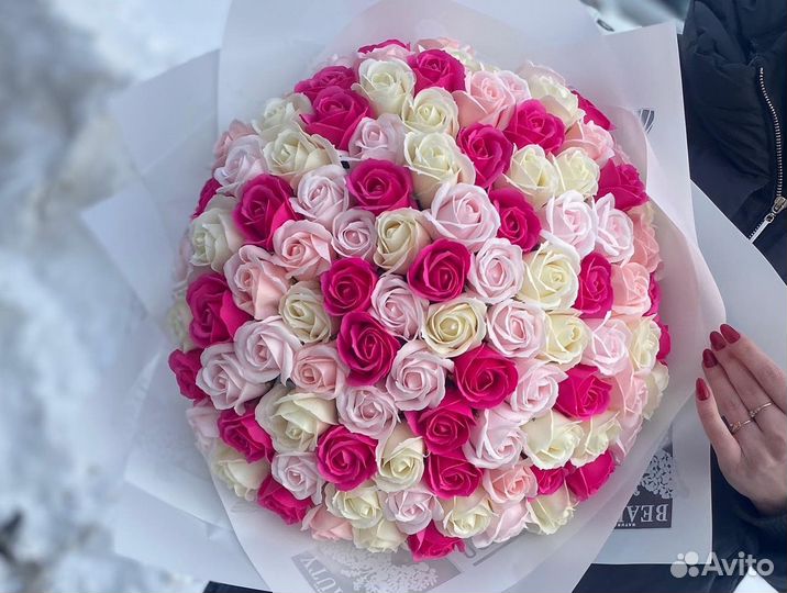 Букет из мыльных цветов