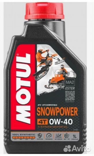 Моторное масло Motul Snowpower 4T 0W-40 1л