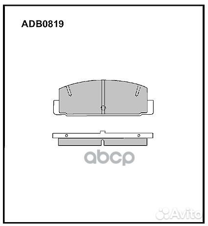 Колодки тормозные дисковые зад ADB0819 alli