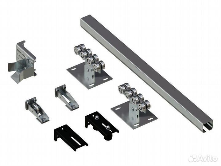 Комплектующие для откатных ворот - балка, роллики