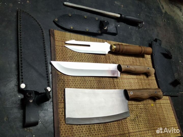 Шампура с деревянной ручкой для люля, мяса, овощей