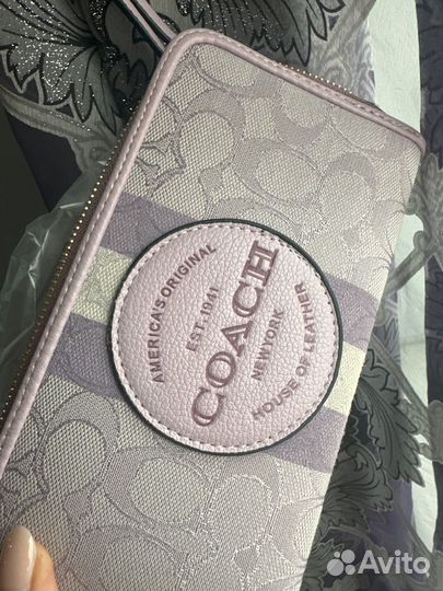 Кошелек текстильный в стиле Coach