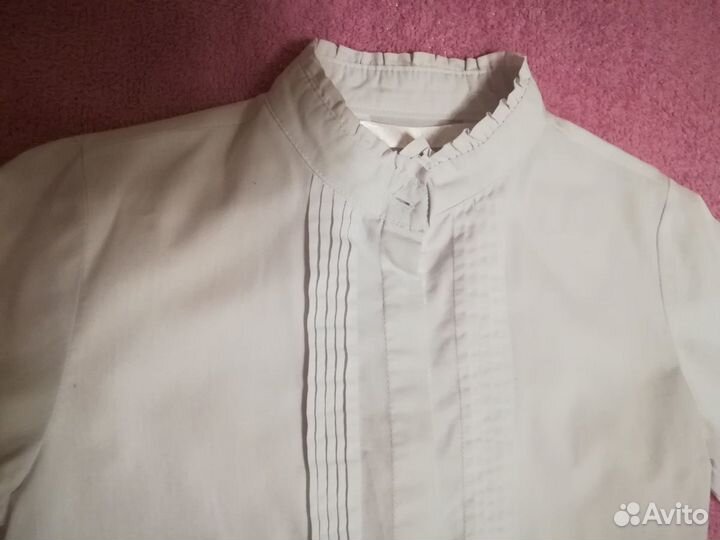 Рубашка белая для девочки р.140 modis
