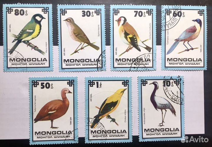 Почтовые марки: фауна птицы (11 наборов)