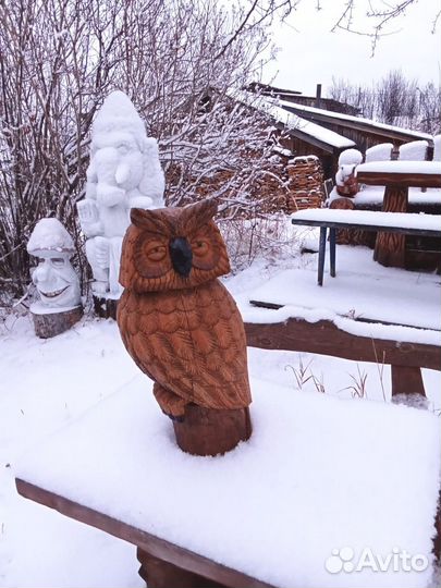 Статуэтка сова. Дерево