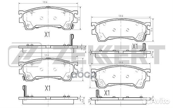 Колодки торм. диск. передн. Ford USA Probe II 9