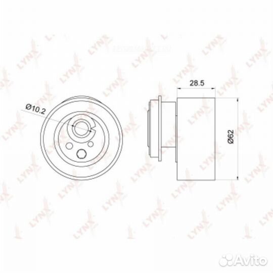 Lynxauto PB-1045 Ролик натяжной ремня грм
