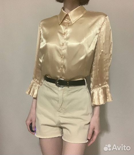 Блуза золото винтаж y2k