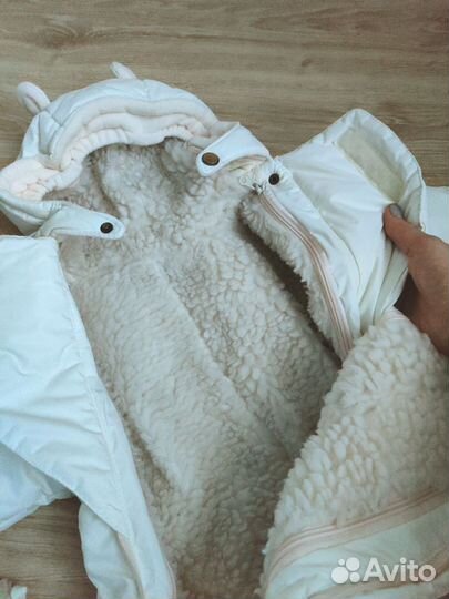 Зимний конверт в коляску на овчине