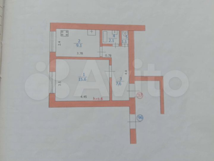 1-к. квартира, 35,5 м², 9/9 эт.