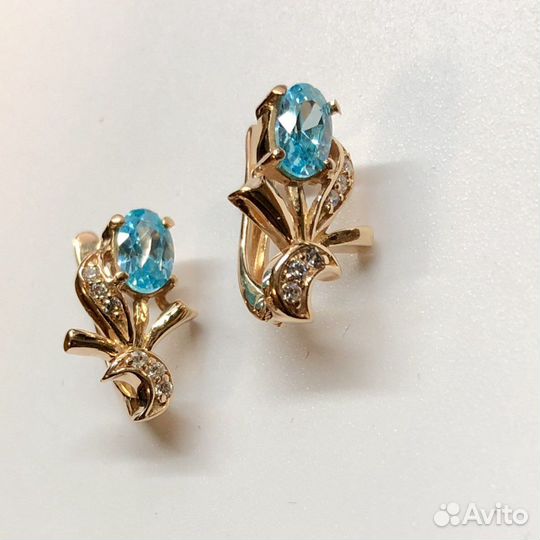 Золотые серьги 585 пробы