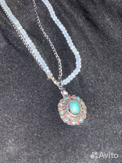 Кулон с бирюзой винтаж