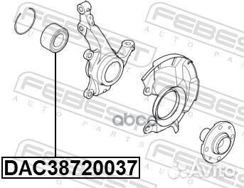 Подшипник ступицы колеса перед прав лев Febest