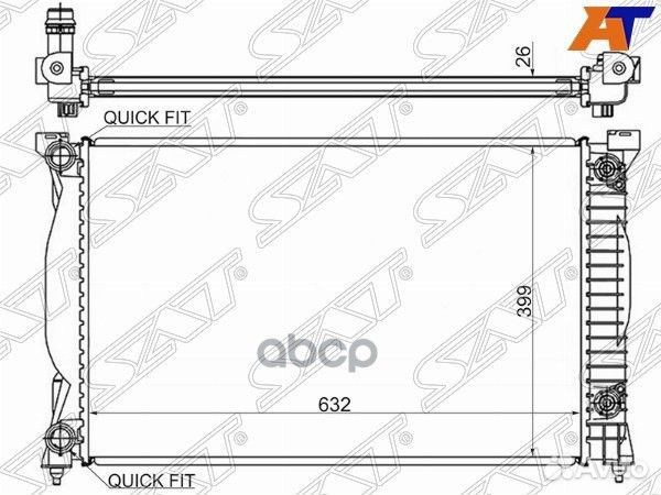 Радиатор Audi A4 00-06 / A6 97-05 AD0006 Sat
