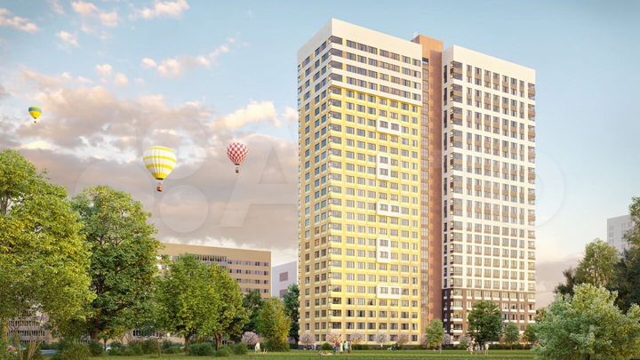 2-к. квартира, 55,4 м², 12/25 эт.