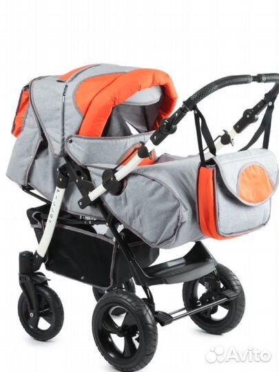 Коляска-трансформер Babyton Pillo OX Grey-Orange