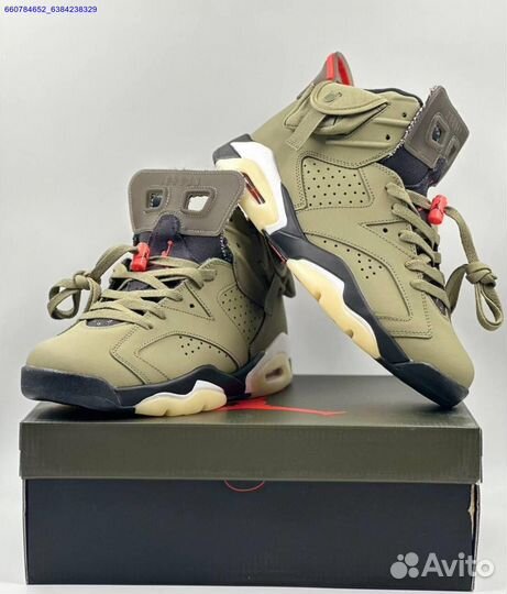 Кроссовки Nike Air Jordan 6 Retro x Travis Scott (Арт.91226)