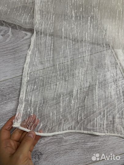 Тюль бу белая