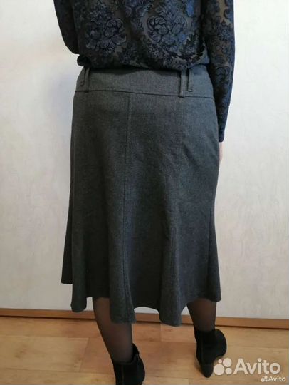 Шерстяная юбка миди с воланами Gerry Weber 46 р