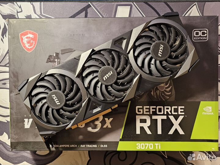 Видеокарта MSi GeForce RTX 3070Ti Ventus 3X чек